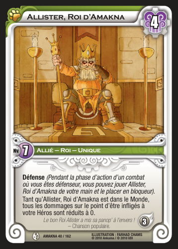 Allister, Roi d'Amakna