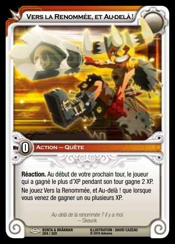 Vers la Renommée, et Au-delà !